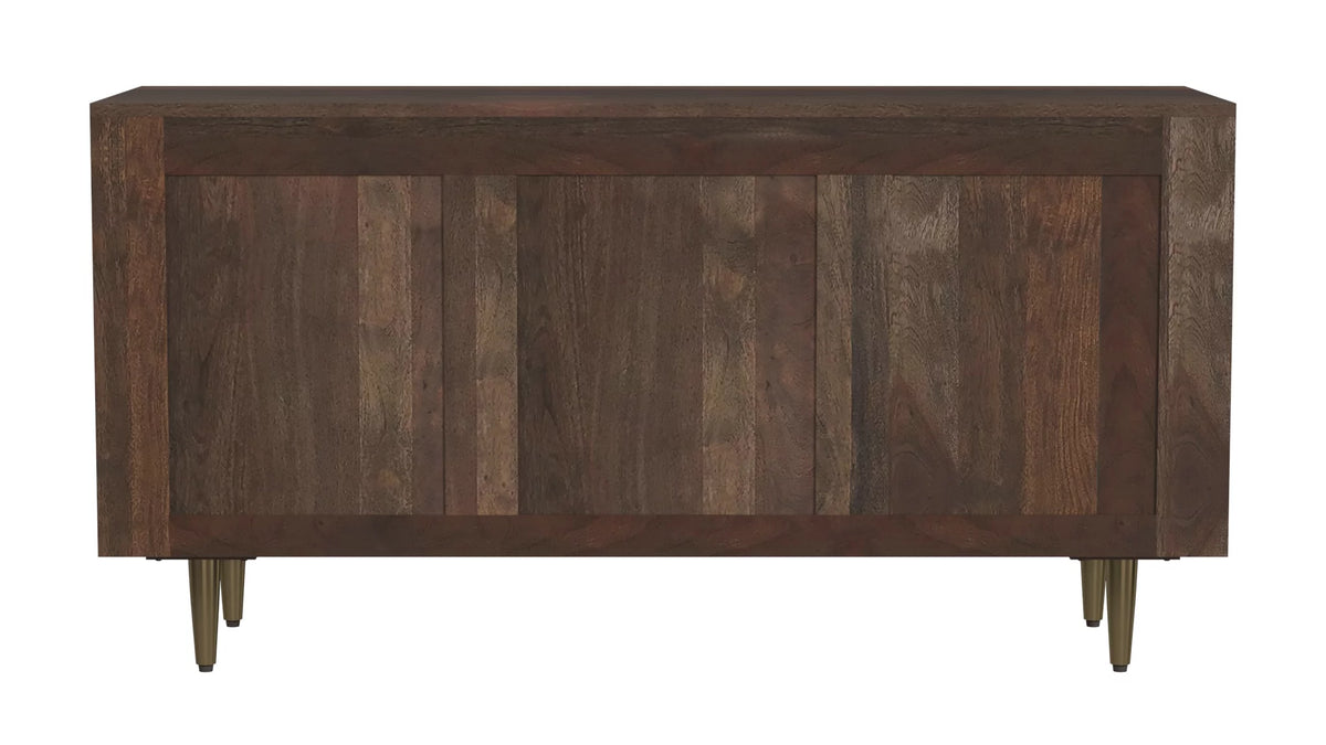 Dark Brown 3-Drawer 2-Door Wood Console Table P277807
