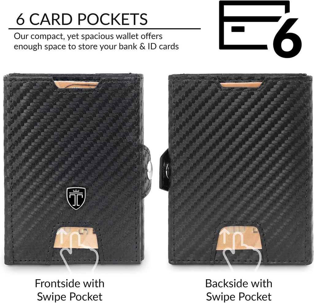 Slim Carbon RFID Minimalist Front Pocket Wallet N716932