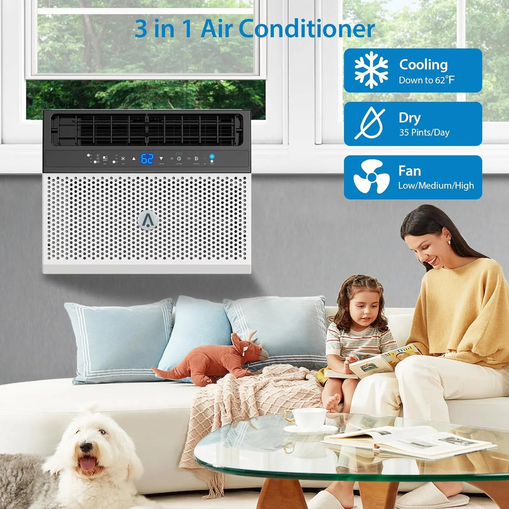 8000 BTU Window Air Conditioner with Remote Control V422541