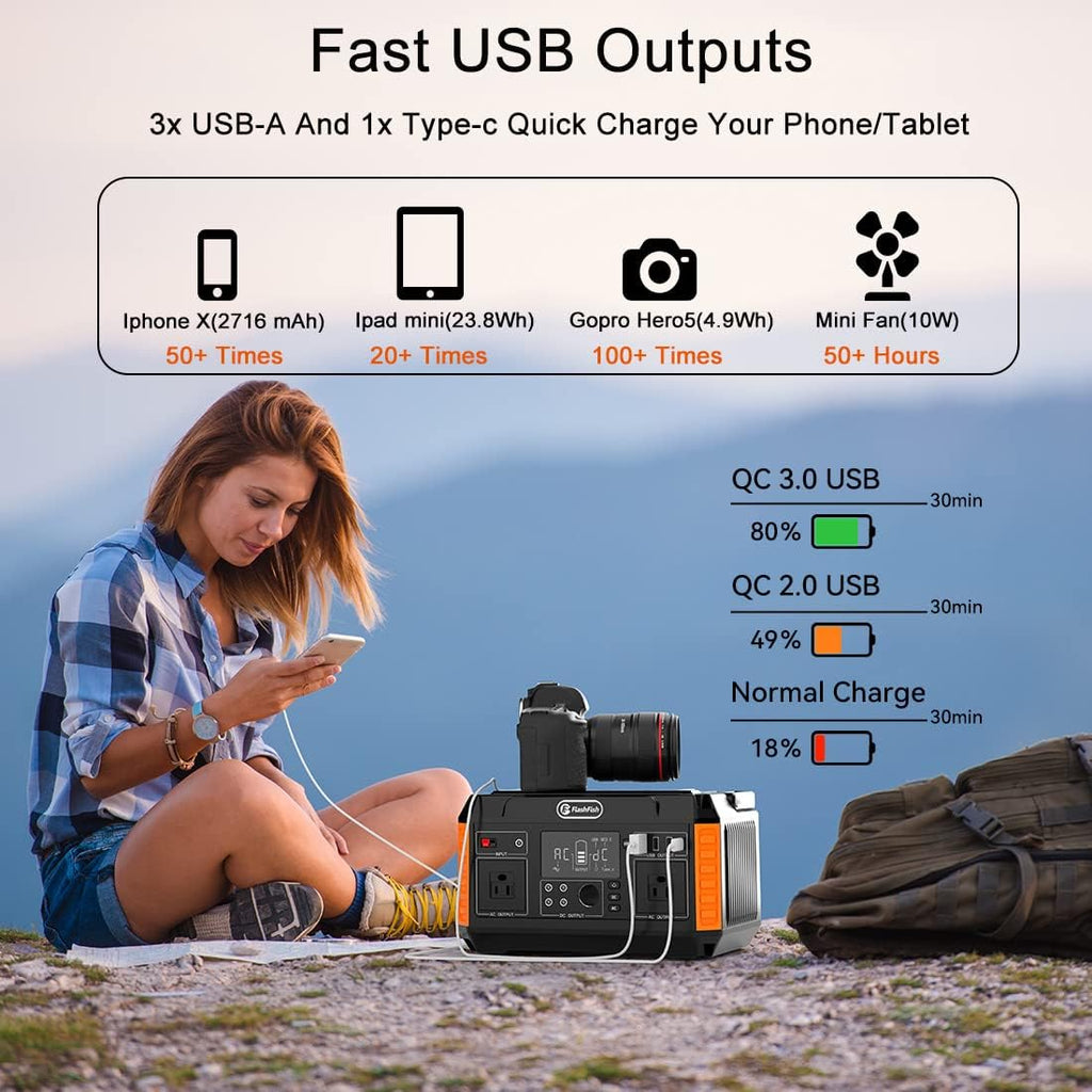 560W Portable Power Station, 520Wh/140400mAh Lithium Battery Pack with AC Outlets T988
