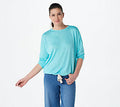 Cabana Blue Knit Drawstring Top F33210