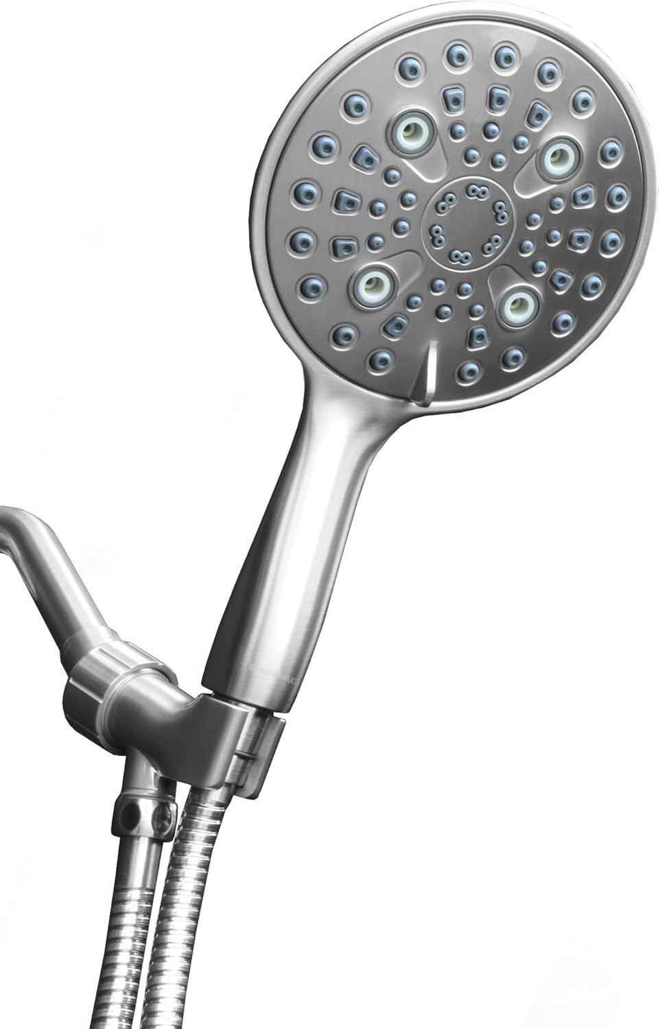 6 inch Hand Held Rainfall Shower Head with Stainless Steel Hose, Polished Chrome Finish, Pack of 2 B212
