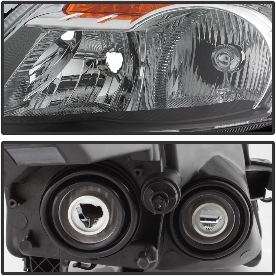 Chrome Housing Headlights Headlamps Replacement Driver+Passenger Side H775