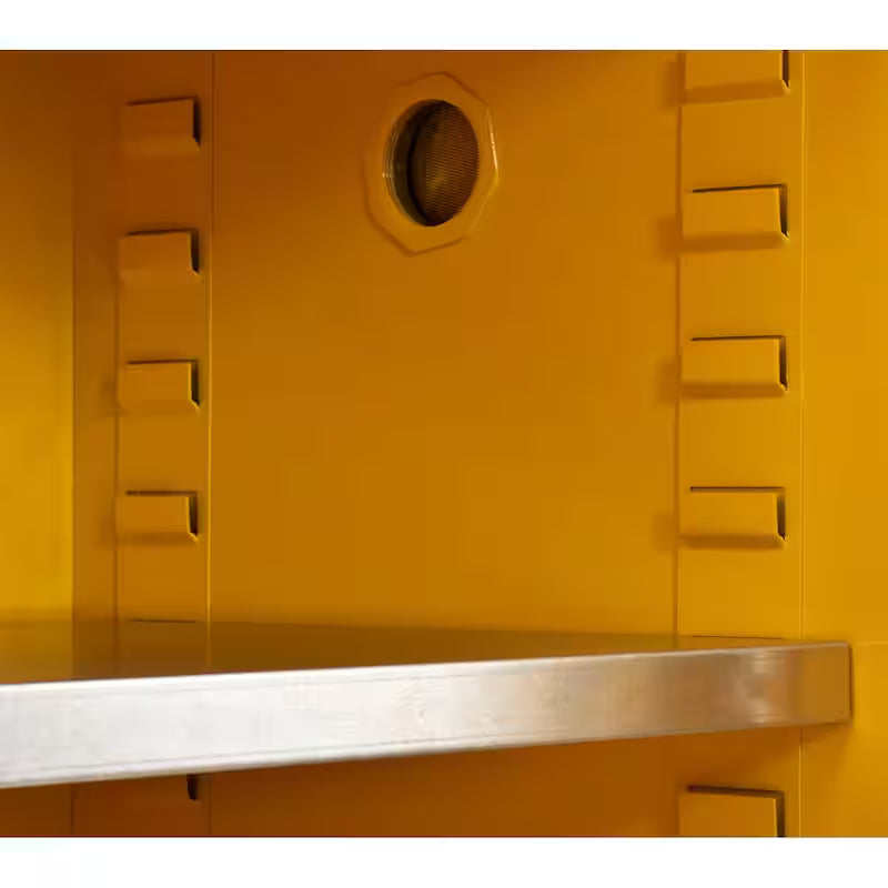 Yellow Steel Freestanding Flammable Liquid Storage Cabinet G66681