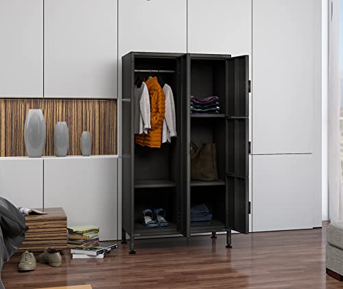 Metal Locker Storage Cabinet with 6 Lockable Doors J260630