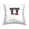 Bow Heels Shoes Throw Pillow W51373