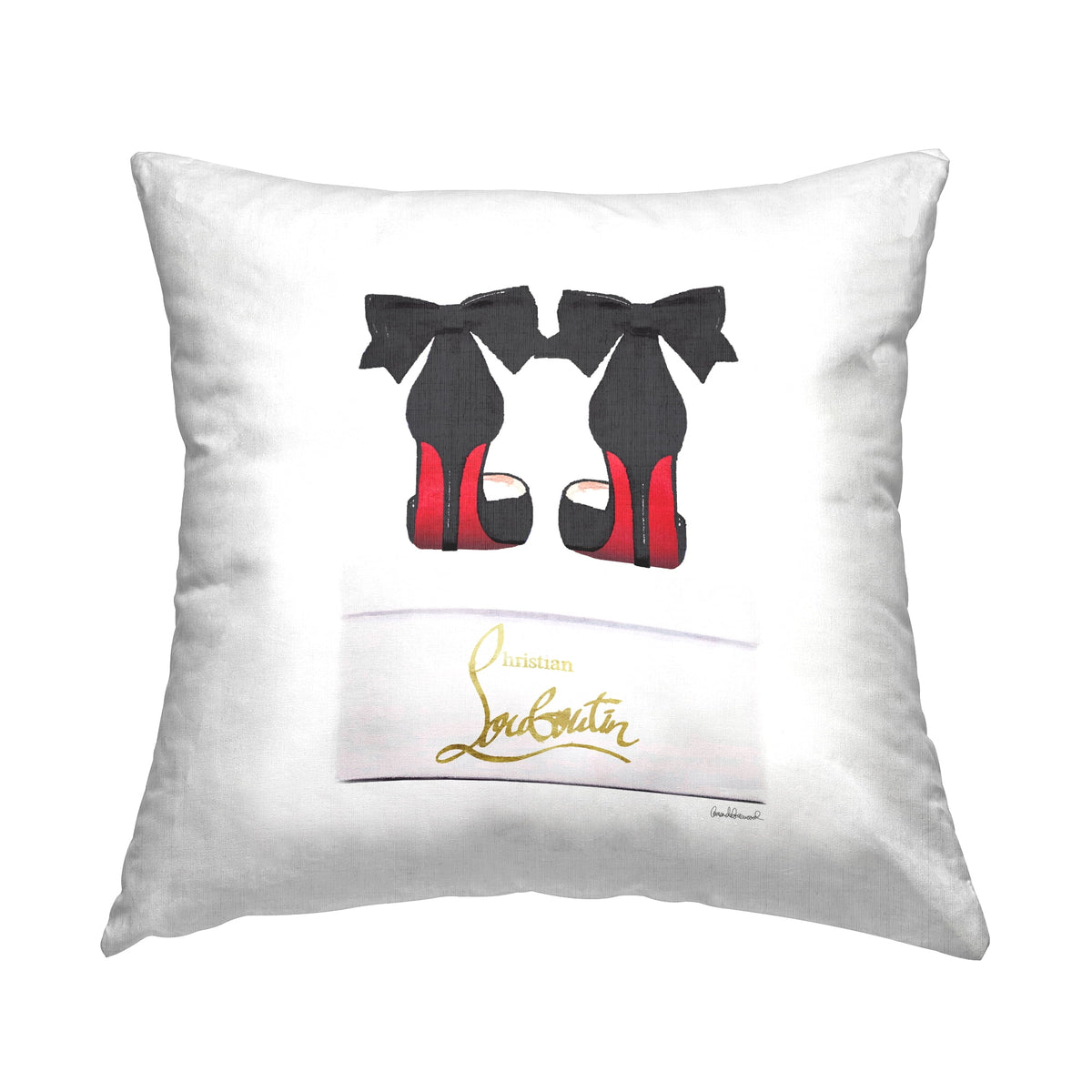 Bow Heels Shoes Throw Pillow W51373