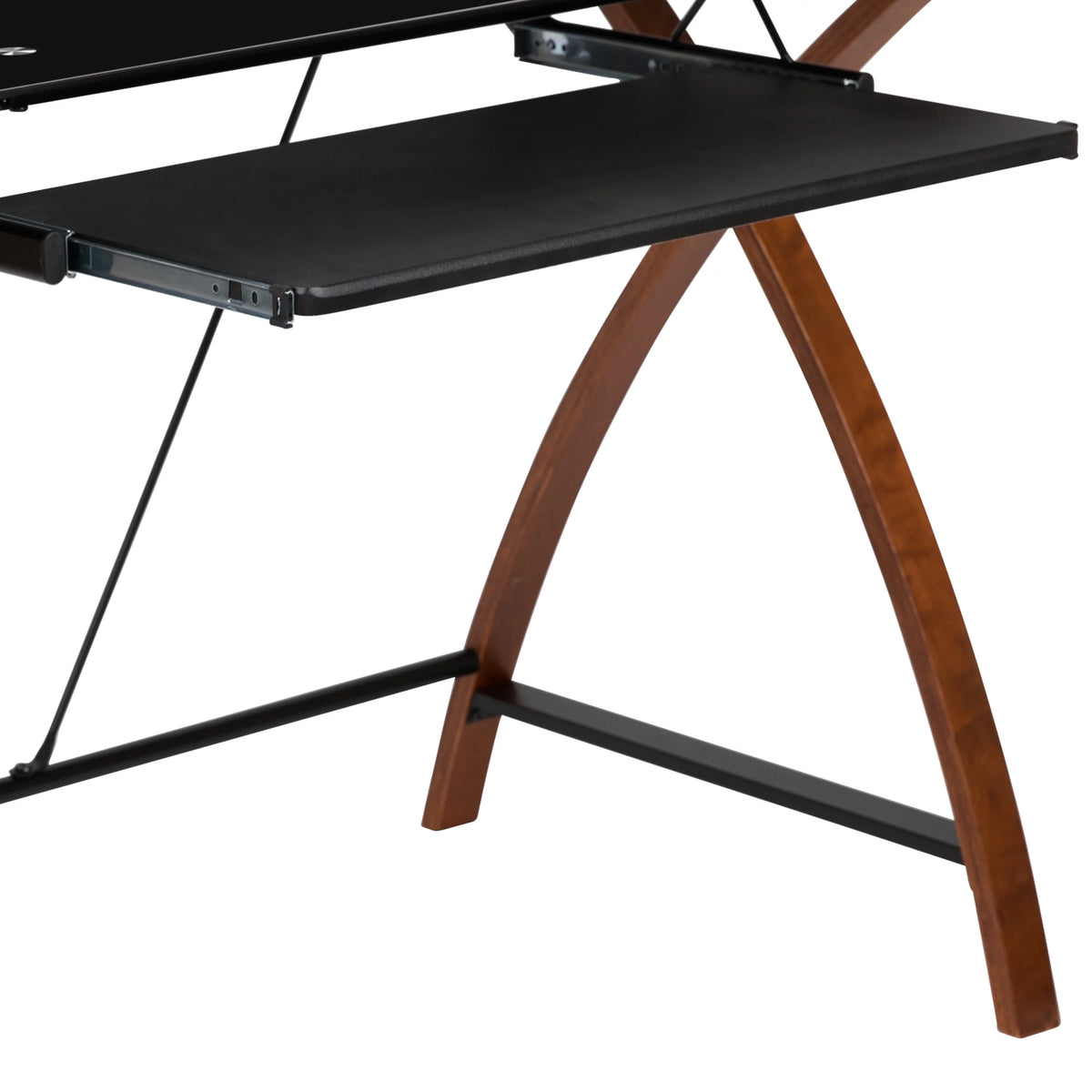 L-Shaped Gaming Desk with Keyboard Tray Y55299