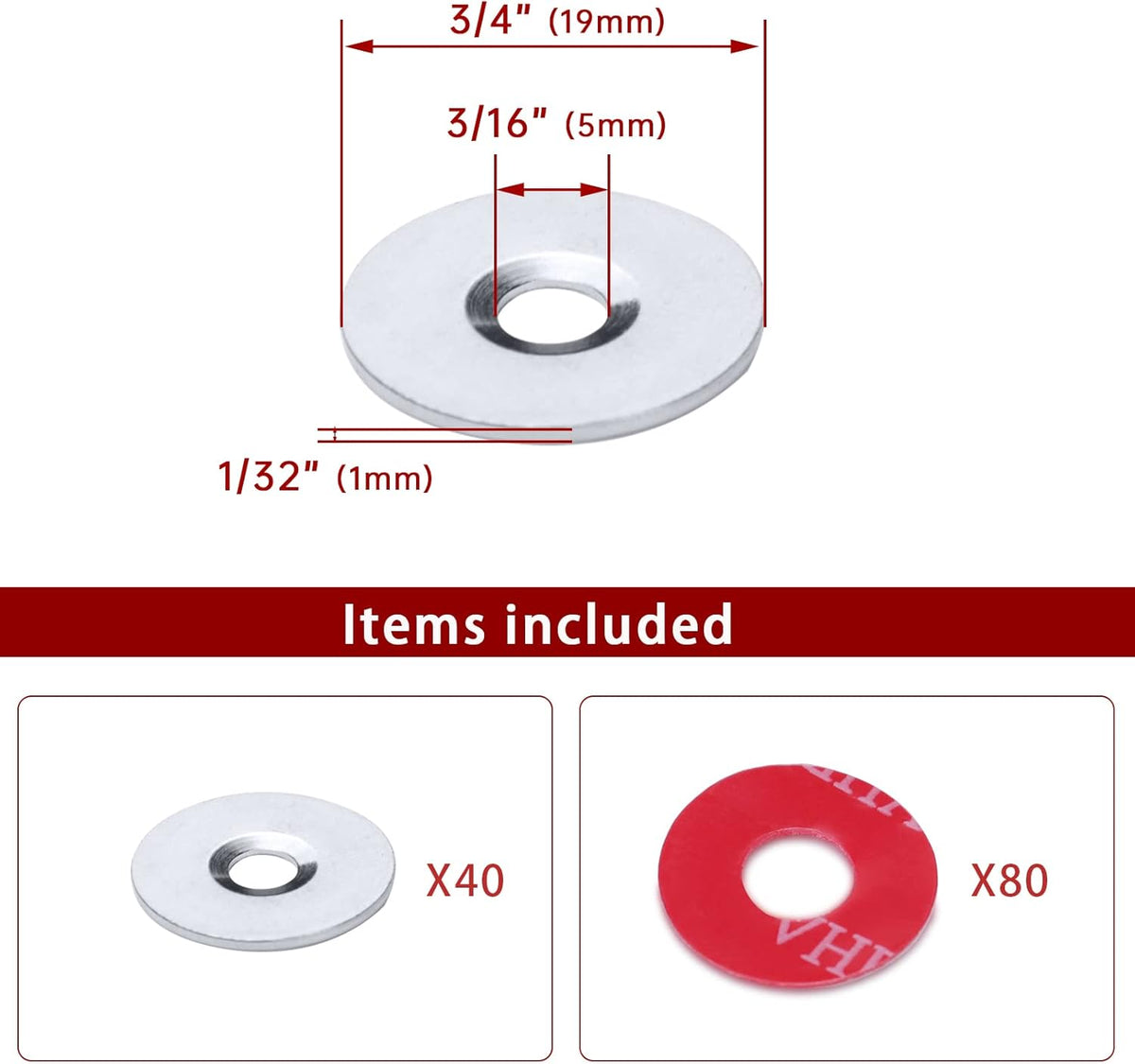 40Pack Cable Railing Kit Protector Sleeve Grommet for 1/8 5/32 3/16 Wire Rope T316 Stainless Steel G74162
