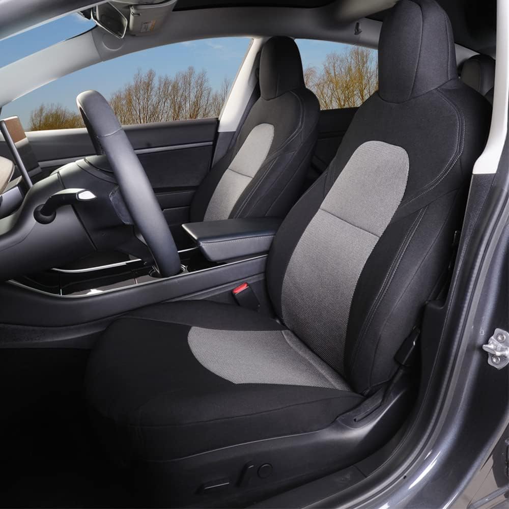 Gray and Black Car Seat Covers Set W375