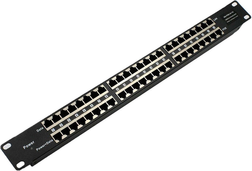 24 Port Passive PoE Injector with 48V 120W Power Supply F878