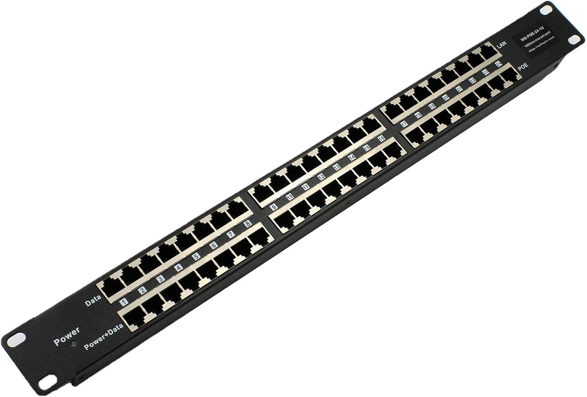 24 Port Passive PoE Injector with 48V 120W Power Supply F878