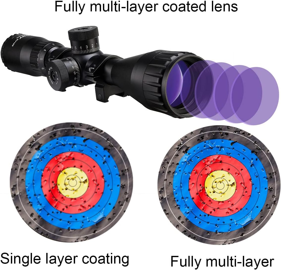 3-9x40 AO Rifle Scope with Mil Dot Reticle U902841