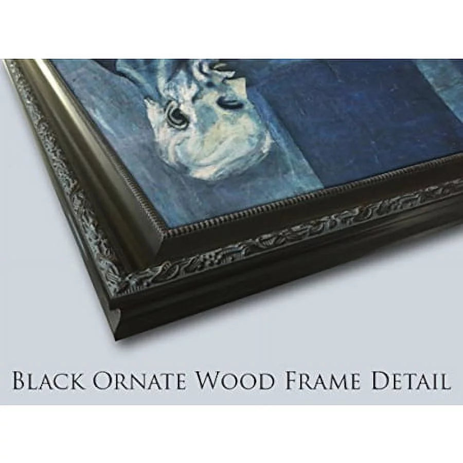 Black Ornate Wood Framed Art Print H170606