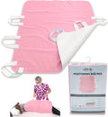 Waterproof Reusable Incontinence Bed Pad with 6 Handles, 34” x 36” (2-Pack Pink) A735905