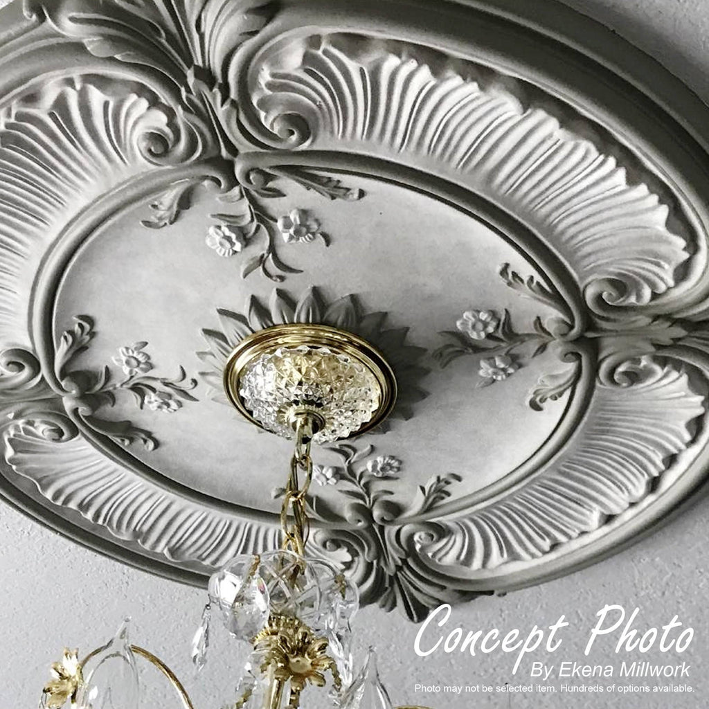 21 1/4x22W x 17 3/8x22H x 1x22P Ceiling Medallion V51290