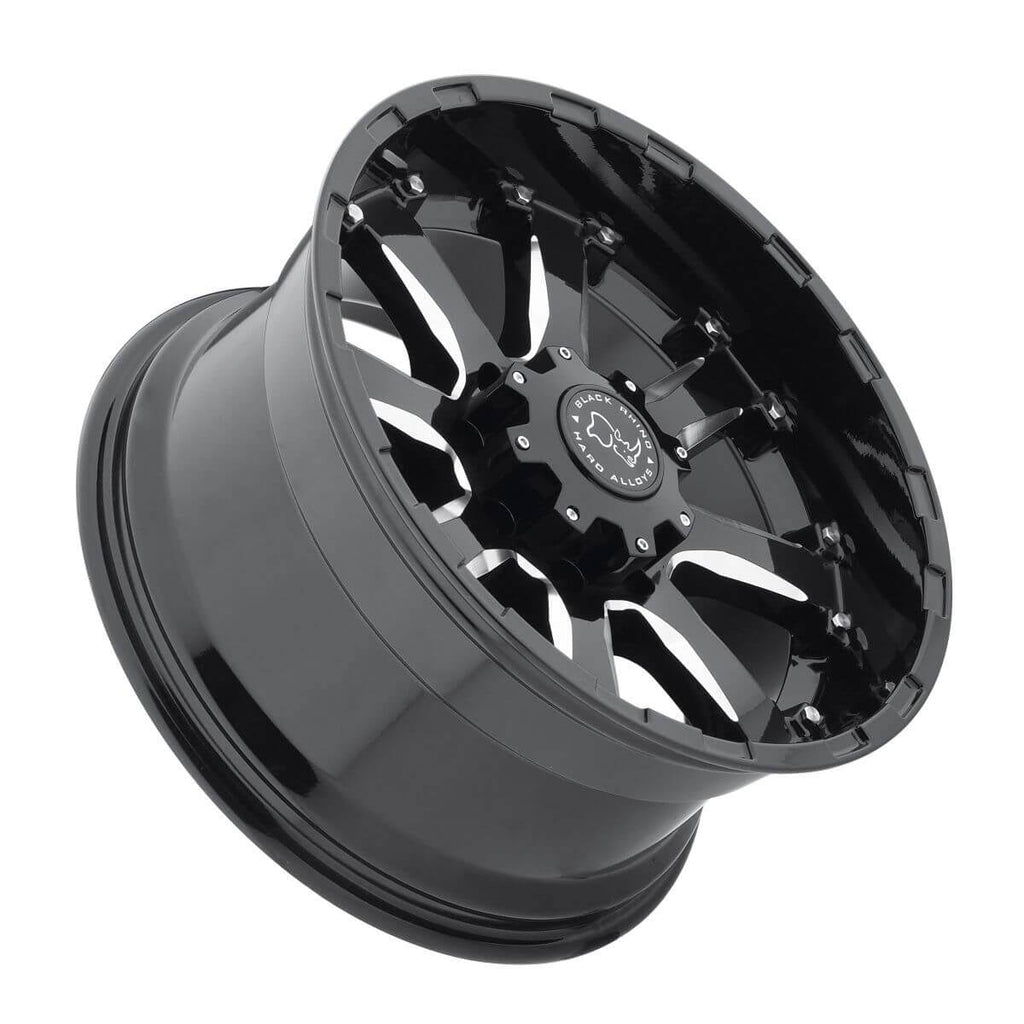 20x9 6x5.5x22 +12mm Black/Milled Wheel Rim C1796