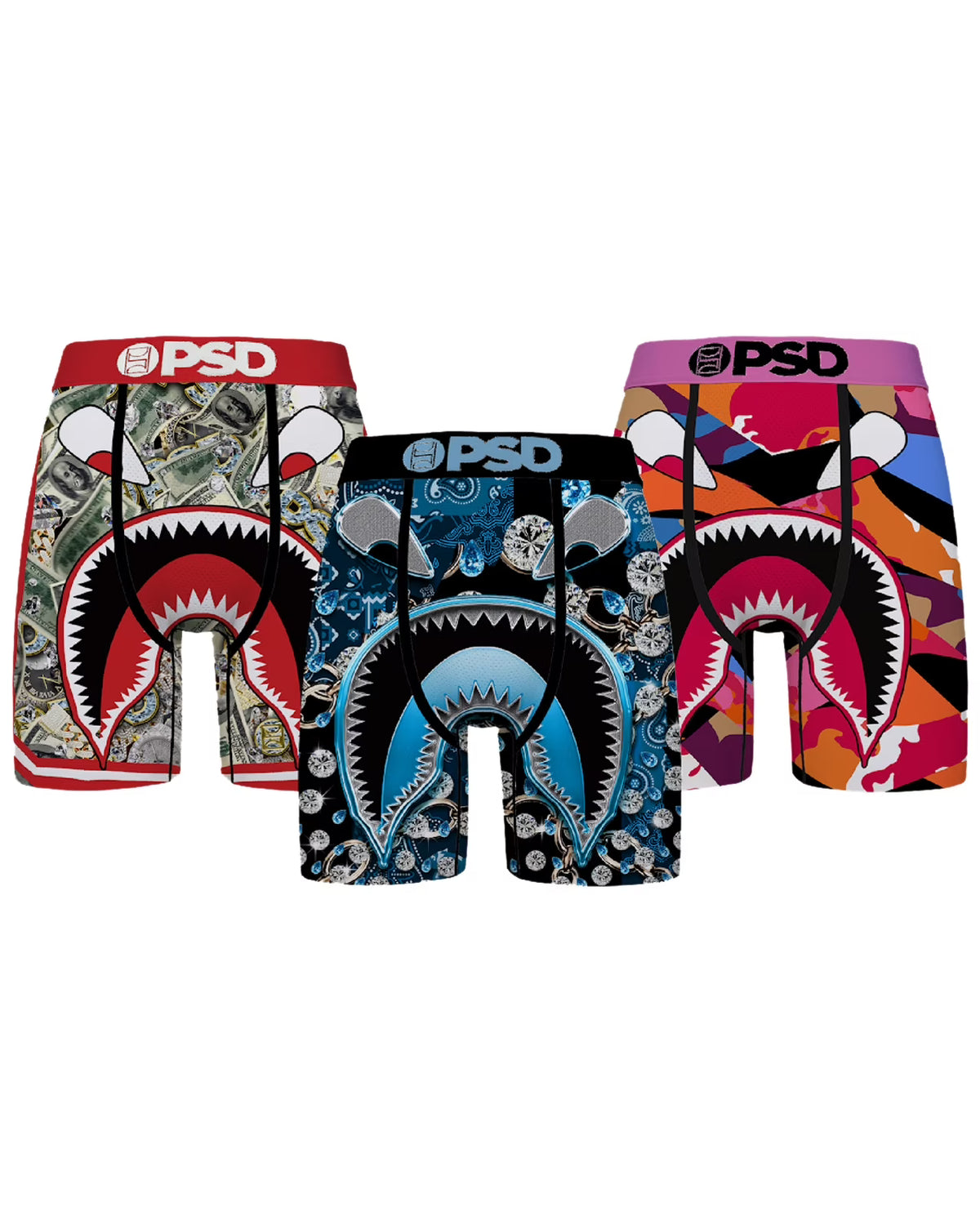 Men's Multi 3-Pack Boxer Briefs - 2XL N807