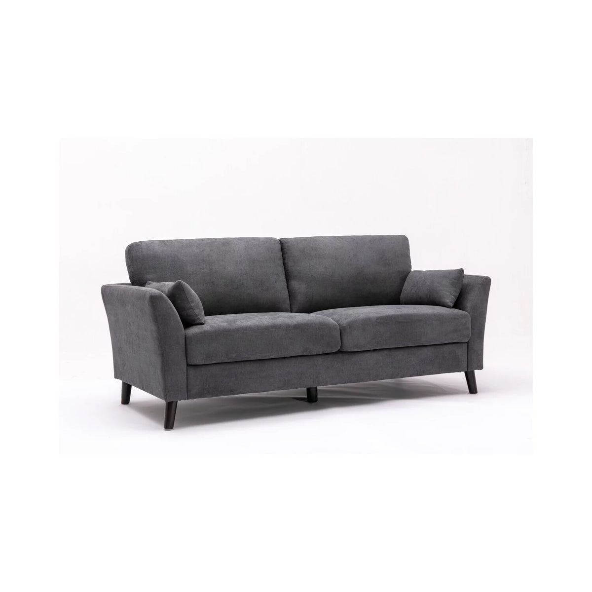 Gray Velvet Fabric Sofa L422