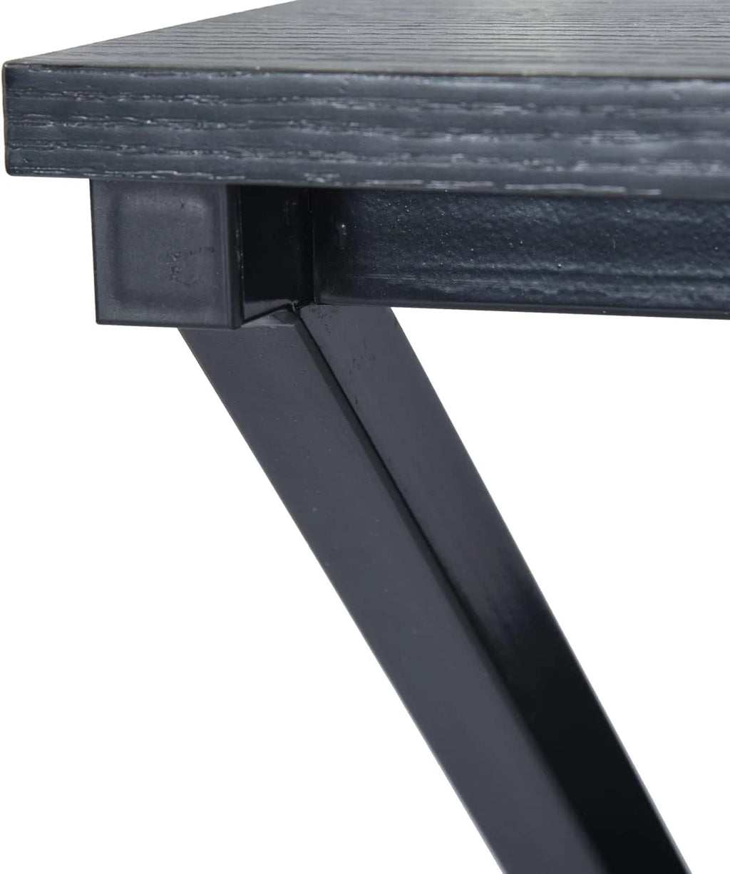 39.4 inch Black Desk with Storage Shelves W327898