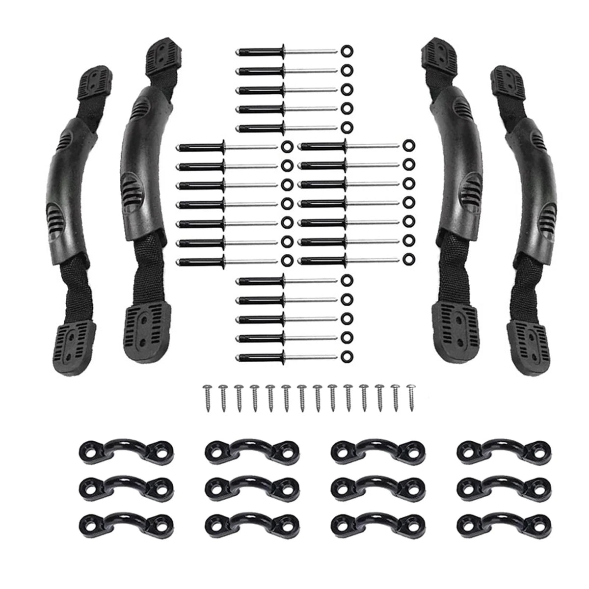 Black Kayak Carry Handles with Screws Pad Eye A507