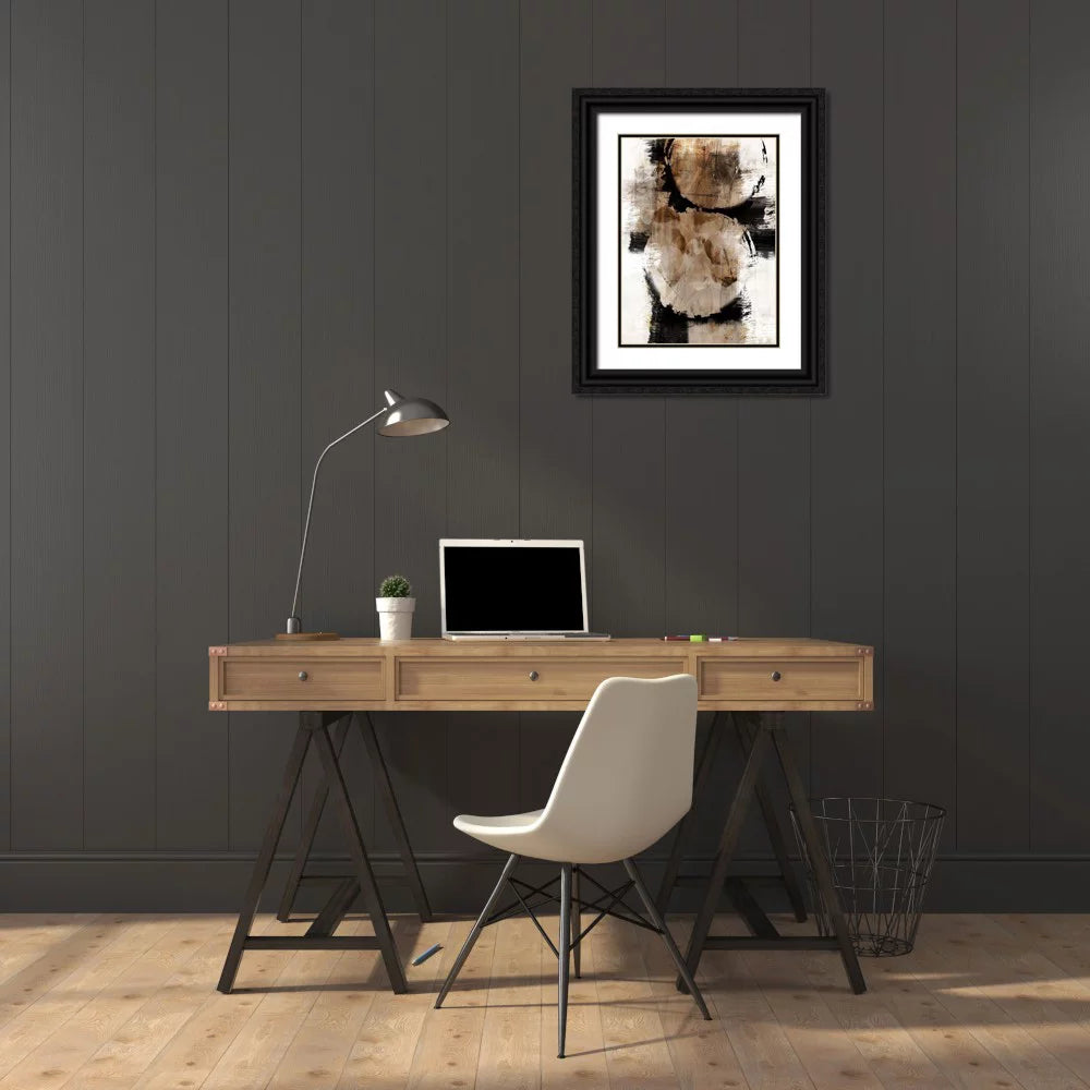 Black Ornate Wood Framed Art Print H170606