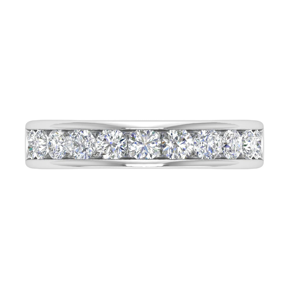 14K White Gold Diamond Wedding Band Ring H57260