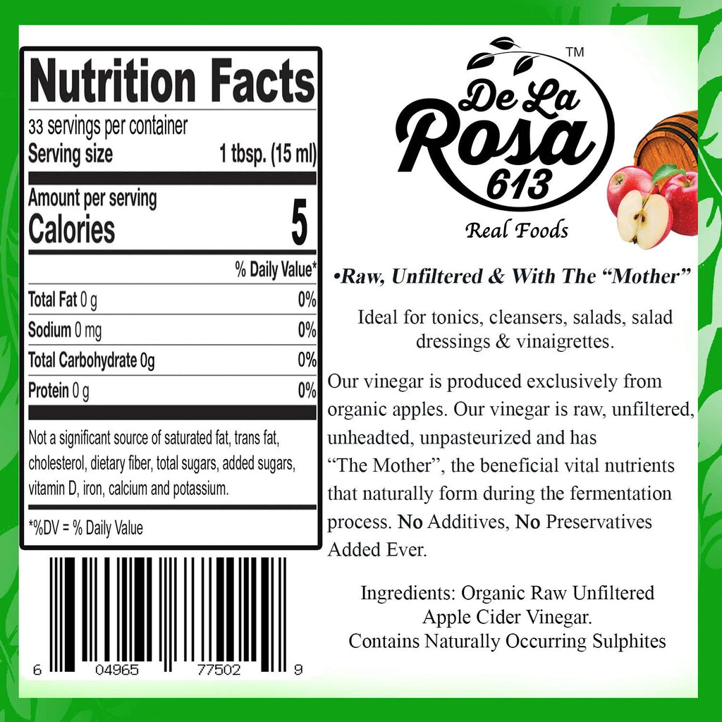 Organic Apple Cider Vinegar 16.9 oz S729