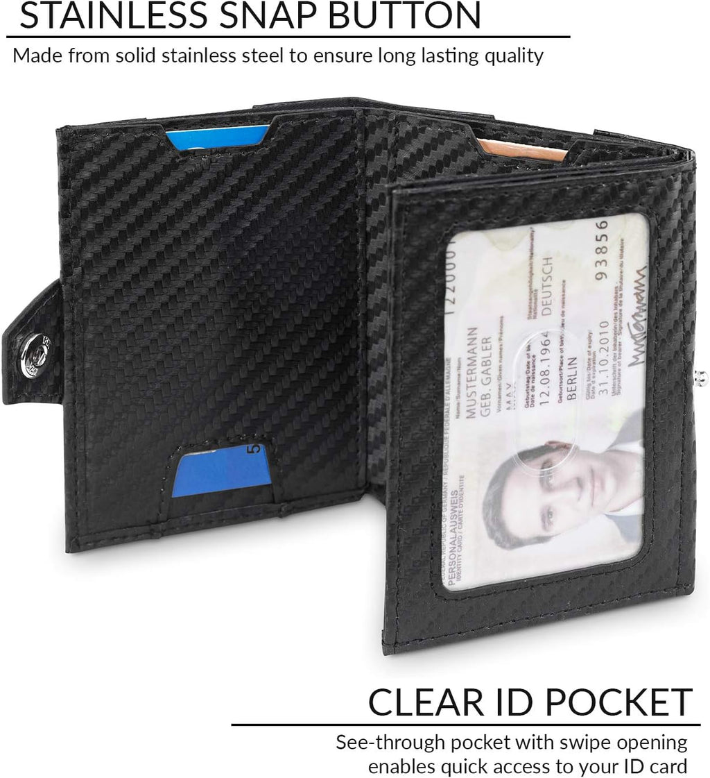 Slim Carbon RFID Minimalist Front Pocket Wallet N716932