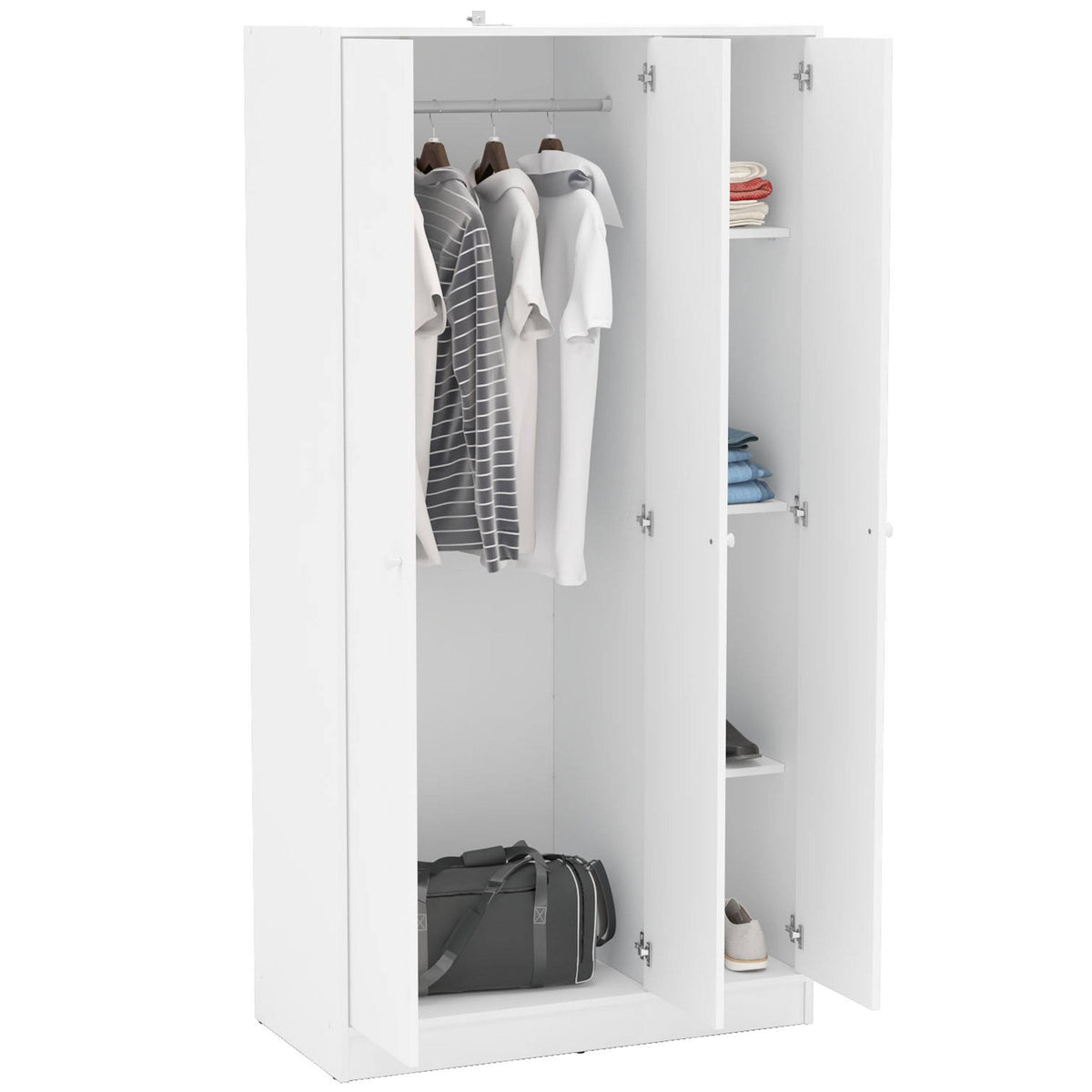 White 3-Door Wardrobe C37820