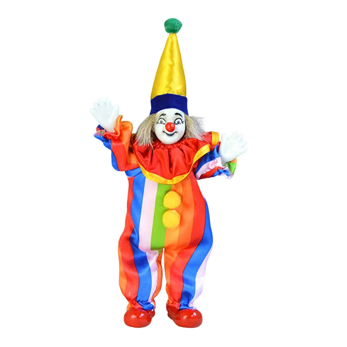 Porcelain Clown Doll with Movable Joints F8294