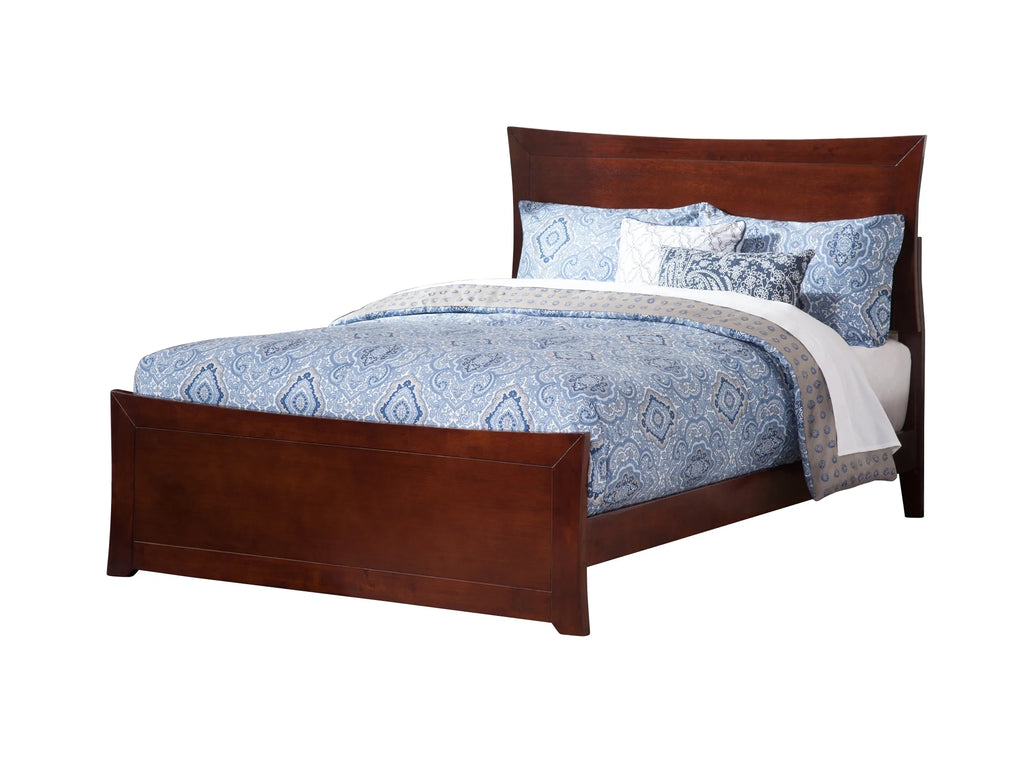 Queen Wood Platform Bed Frame with Panel Headboard & Footboard K1998
