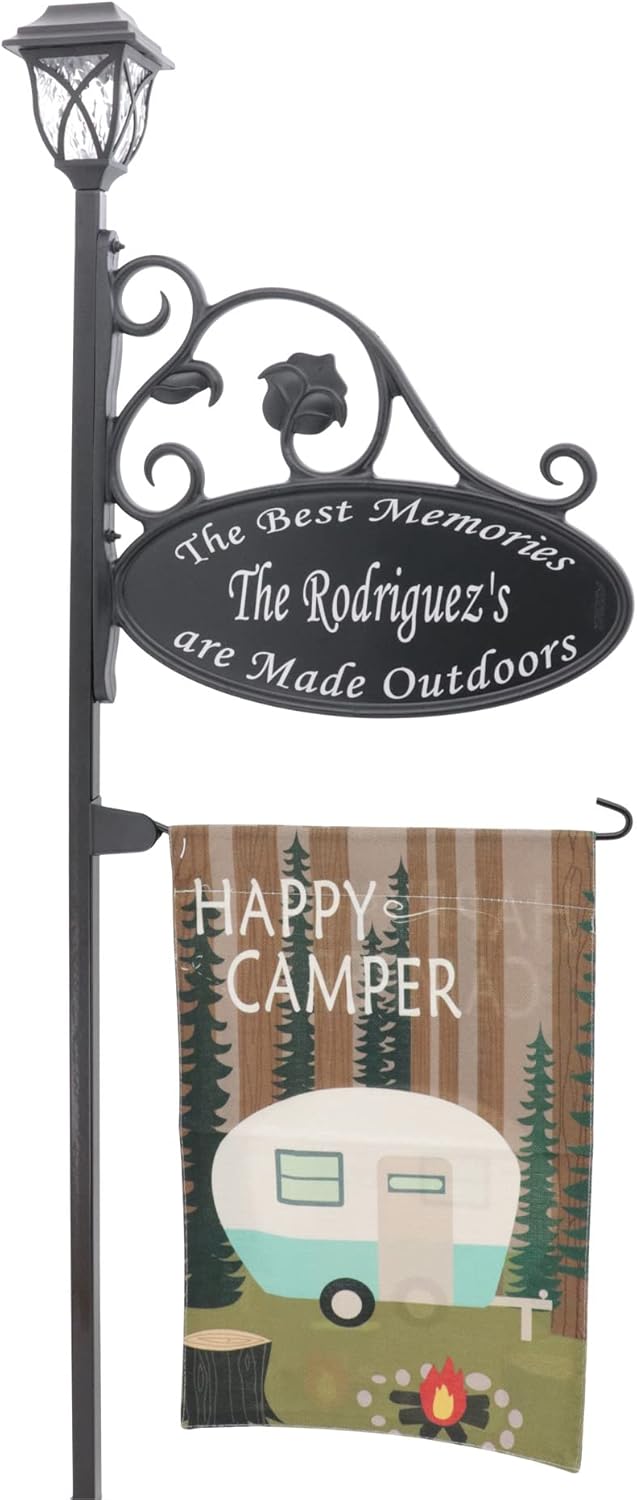 Double Sided Reflective Sign with Solar Light Q6289