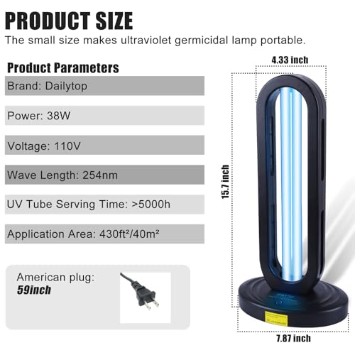UV Light Sanitizer 38W with Remote Control Y904
