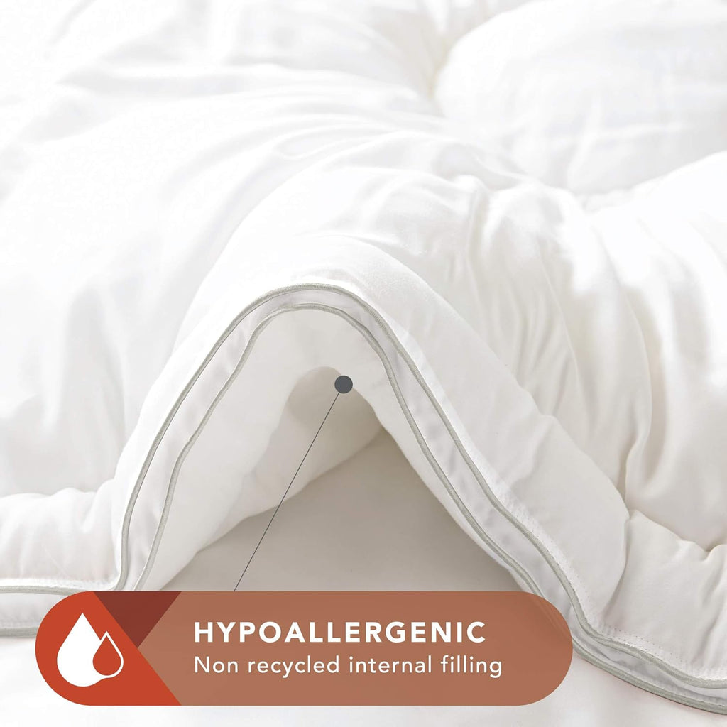 White Lyocell Eucalyptus Full Queen Comforter X3099