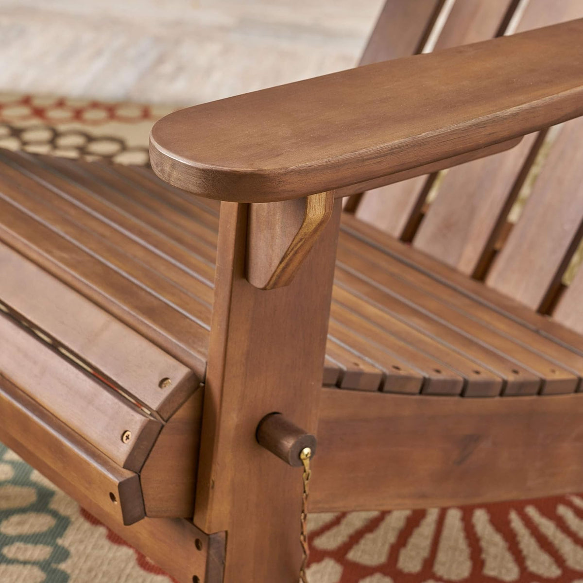 Foldable Acacia Wood Adirondack Chair Y689010