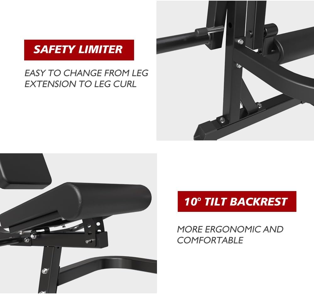 Adjustable Plate Loaded Leg Rotary Extension Machine Y25686