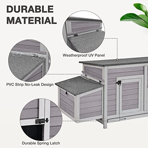 Large Folding Chicken Coop with Nesting Box and Tray J429550
