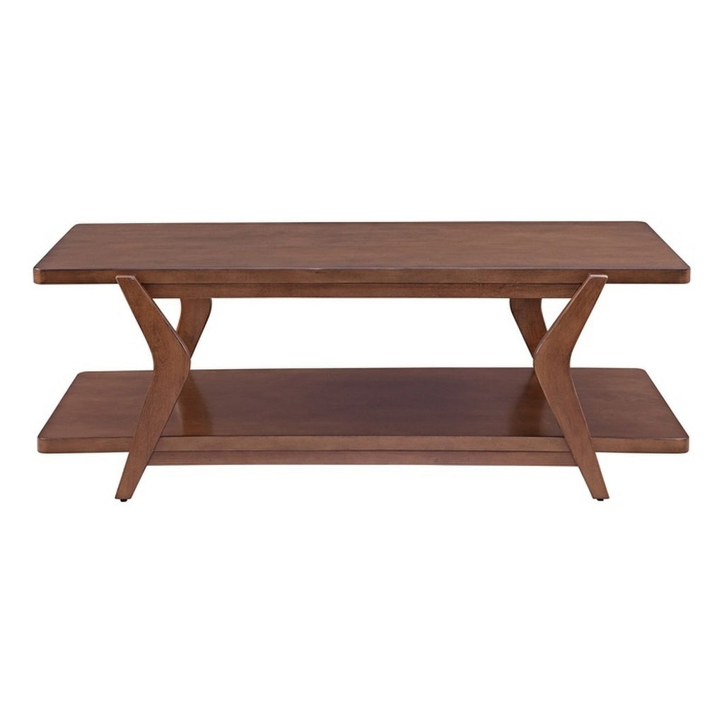 Brown Walnut Wood Cocktail Table Q613