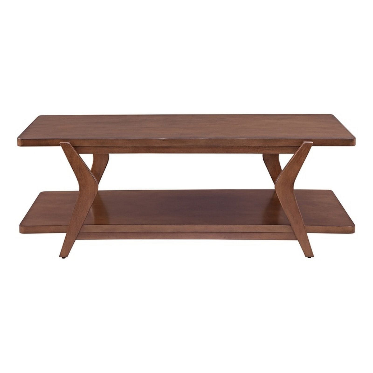 Brown Walnut Wood Cocktail Table Q613