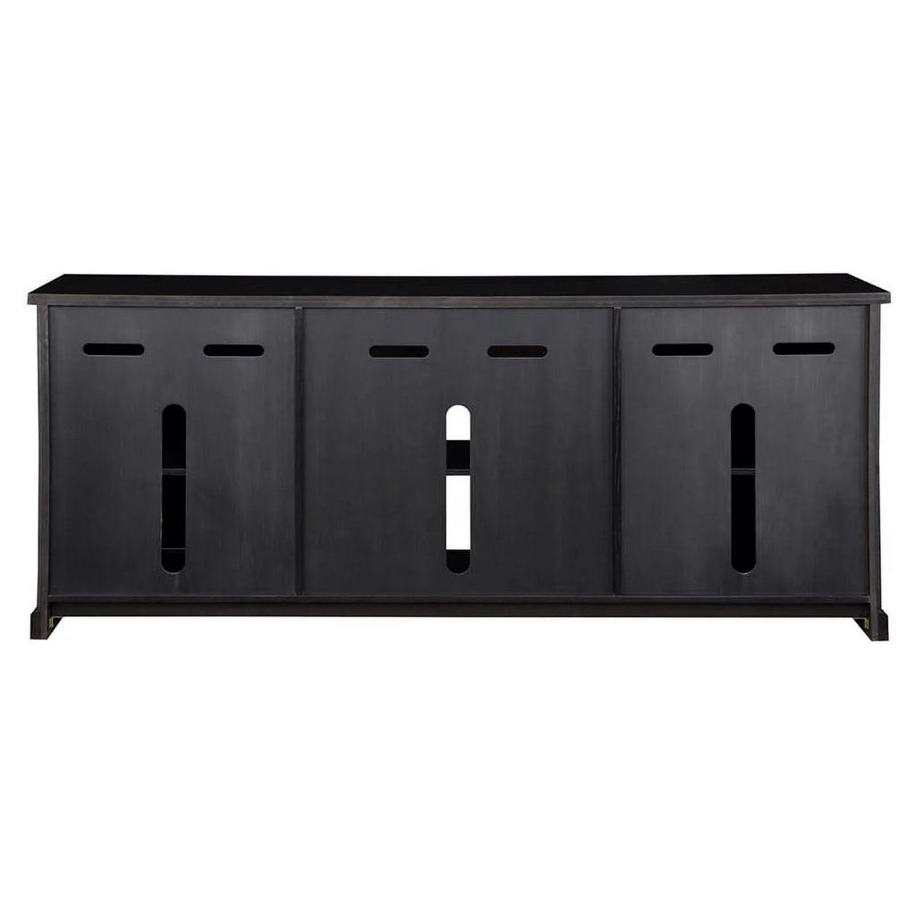 Birch Wood 72" TV Stand in Black and Gold C54362