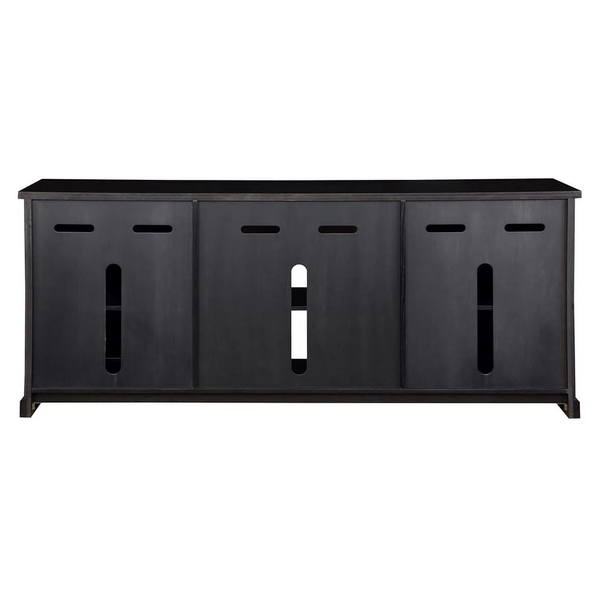 Birch Wood 72" TV Stand in Black and Gold C54362