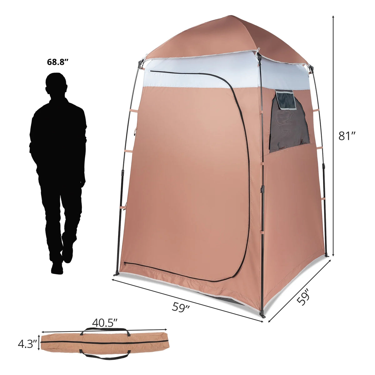 Portable Outdoor Shower Tent Camp Toilet Rain Shelter M15586