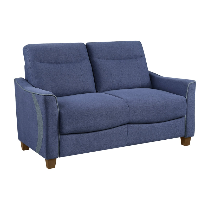 Blue Fabric Upholstered Love Seat Q303153