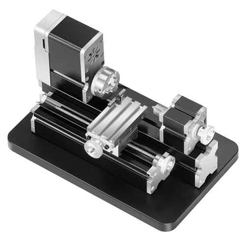 Mini Metal Lathe Machine, 2.76 x 5.12 in, 36W Power, 20,000 RPM Speed, with 3-jaw Chuck, Aluminum Alloy Handwheel L505134