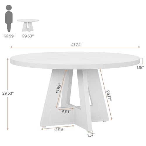 47 Inch Round Wood Dining Table B780