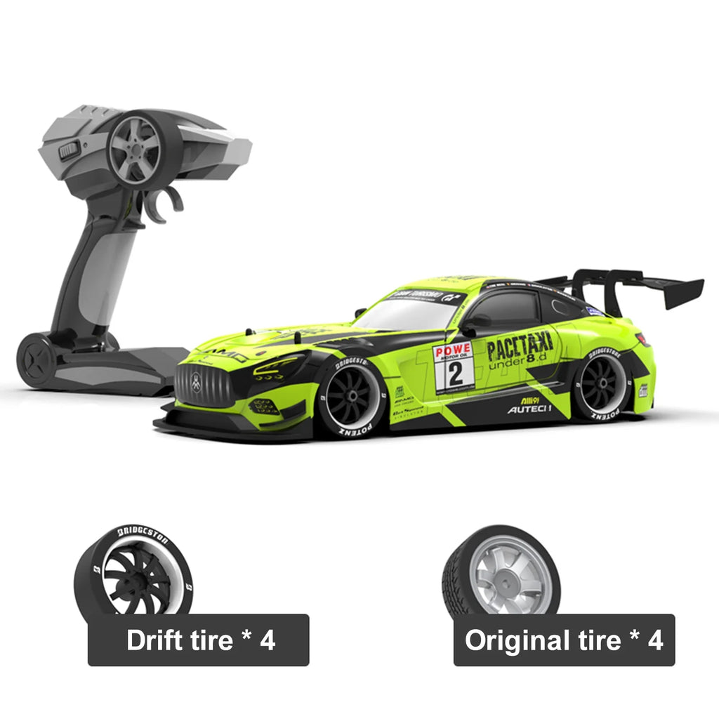 1/16 4WD RC Drift Car with LED Light 4 Replaceable Tires V44588