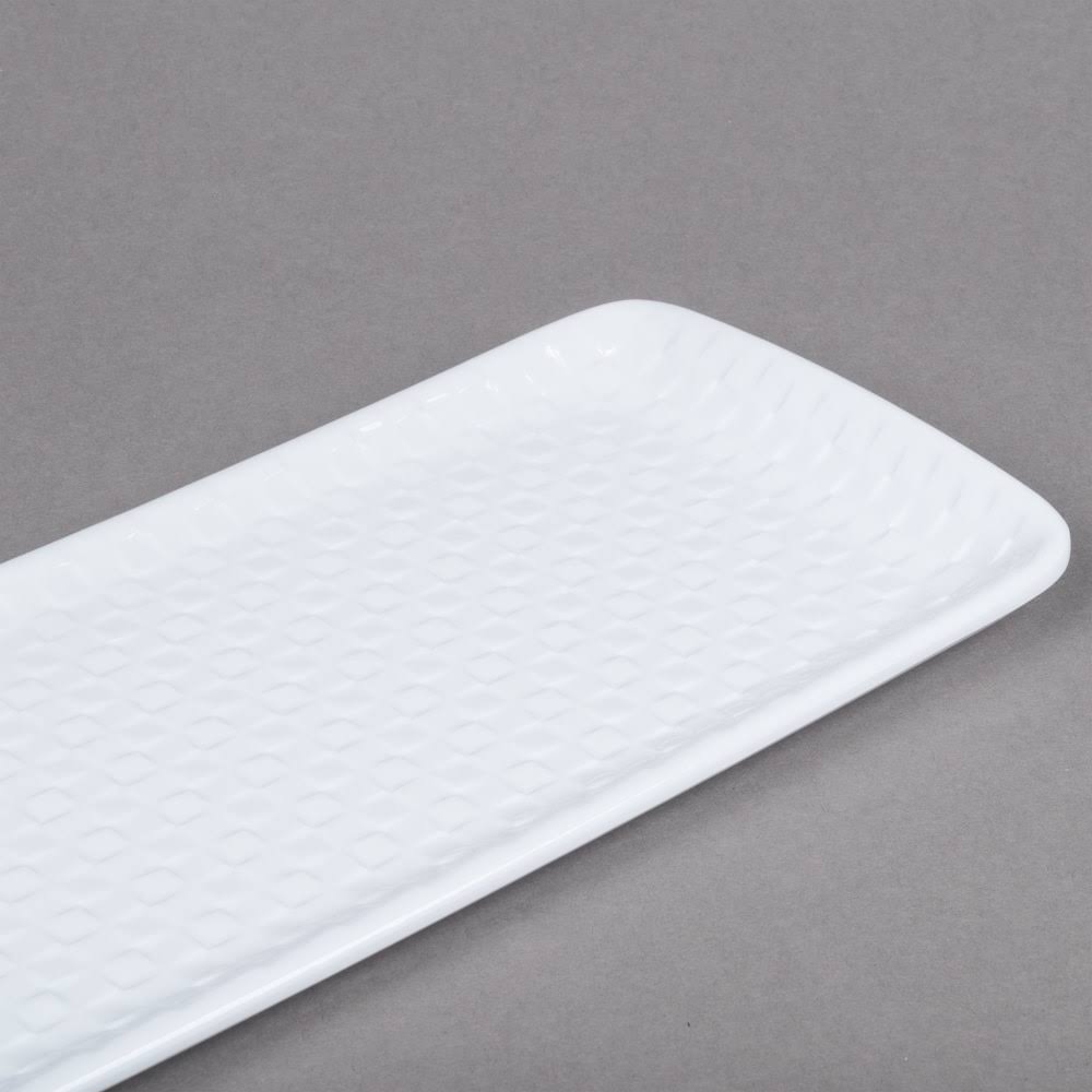 White Rectangular Melamine Platter K470