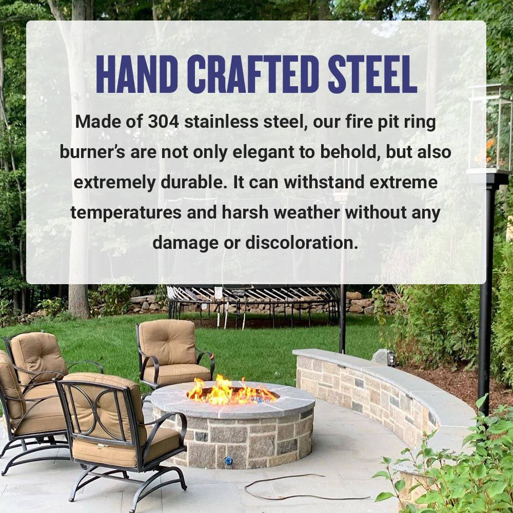 30x22 Stainless Steel Fire Pit Ring Burner S5277