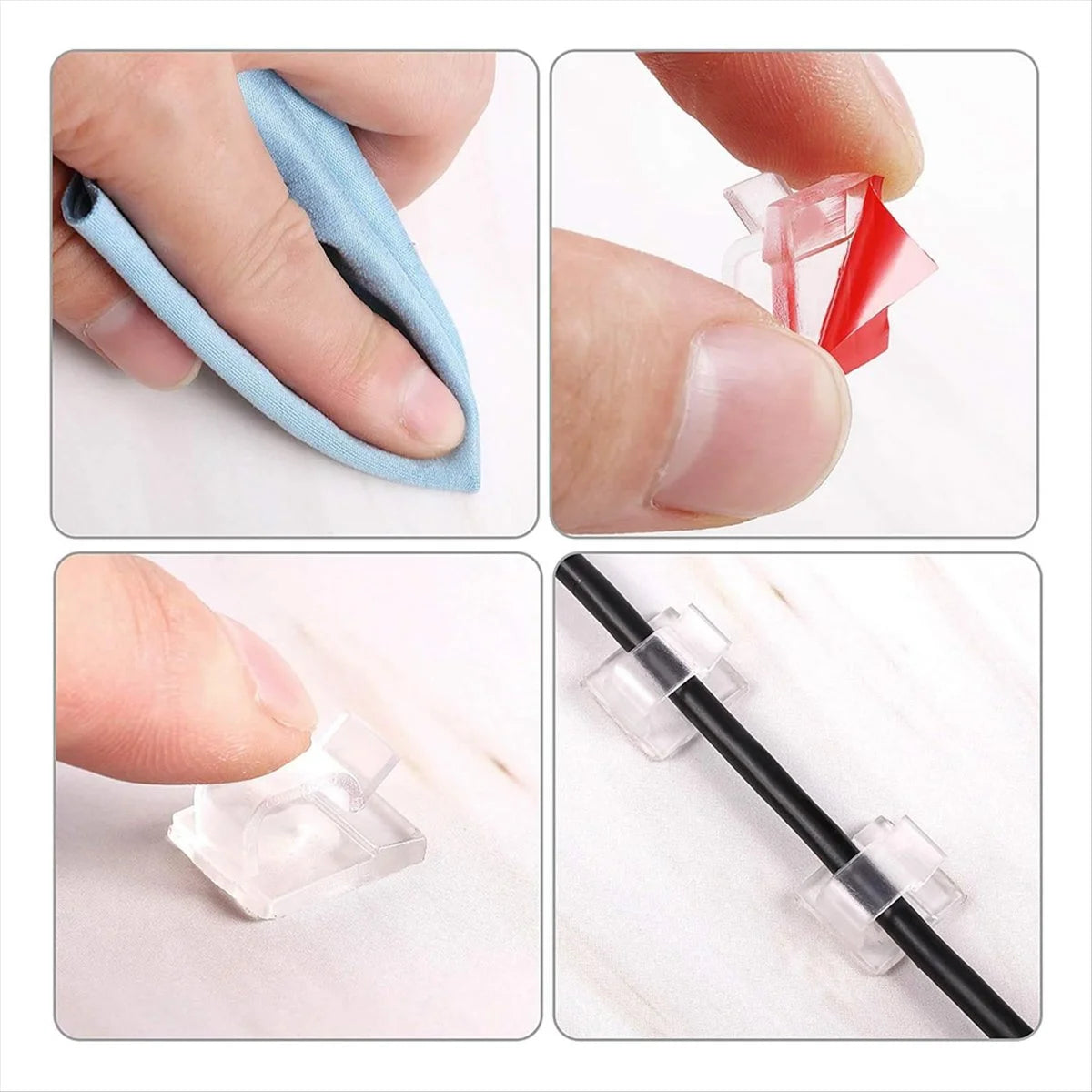 100 Pc Clear Outdoor Light Clips M17807